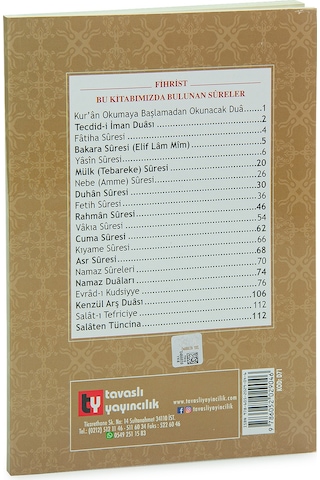 Evradı Kudsiyye Yasin-i Şerif Kenzül Arş - Yusuf Tavaslı