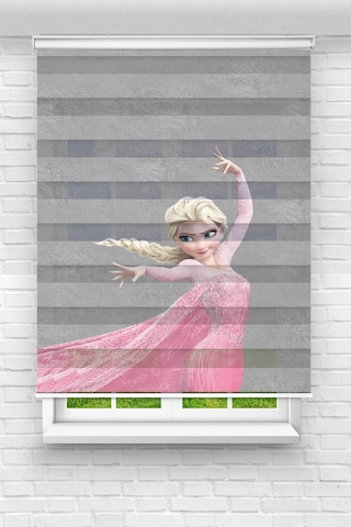 Perdeoutlet38 Baskılı Renkli Gri Elsa Dijital Baskılı Zebra Perde-cocuk Odası-stor Perde Çok Renkli