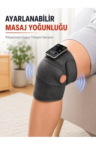 Tek Şarjlı Diz Masaj Cihazı Isıtma Ve Titreşim Özellikli Dijital Kontrollü Masaj Aleti Najmaddin
