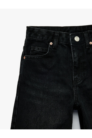 Koton Pamuklu Loose Fit Denim Pantolon Siyah 7wkg40025ad