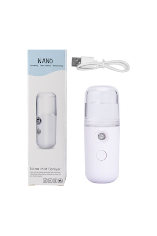 Vkemall Siyah Mini Taşınabilir Nano Sprey Cilt Nemlendirici, 30ml Su Deposu, Tek Tuşlu Kontrol, Soğuk Buhar, Makyajı Bozmayan Güzellik Aleti