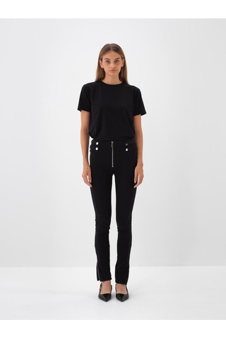 Xint Siyah Modal Dokulu Regular Fit Tişört 602376