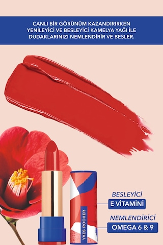 Yves Rocher Ultra Nemlendirici Yoğun Renkli Saten Ruj-14. Mercan-3.8g-80611 14 Mercan