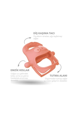 Mochi 2 İn1 Diş Kaşıyıcı Somon Somon