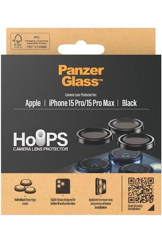 Panzerglass Apple iPhone 15 Pro Uyumlu /15 Pro Max Black Kamera Koruyucu