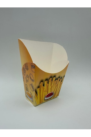 Baskılı Patates Kutusu 13x8,5x5,5cm 100 Adet