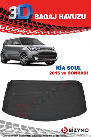 Kia Soul 2015 Ve Sonrası 3d Bagaj Havuzu Bizymo