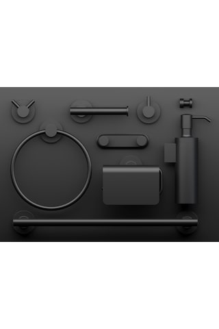 Line Bathroom Master Havluluk 128628 Mat Siyah Yuvarlak 175 Mm Siyah