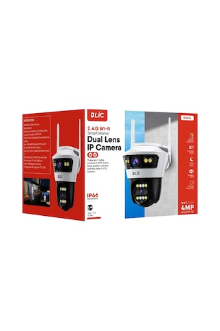 Blic Dual Lens 2.4g Wi-fi 4 Mp Ultra Hd Ip Kamera Blm-56
