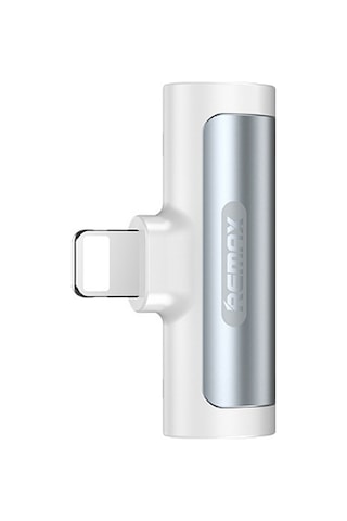 Suofeng Remax Rl-la04i Beyaz Çift Lightning Portlu Ses Adaptörü: Hızlı Şarj + Müzik Dinleme, Düşük Gecikmeli Sesli Arama, T-şekilli Tasarım