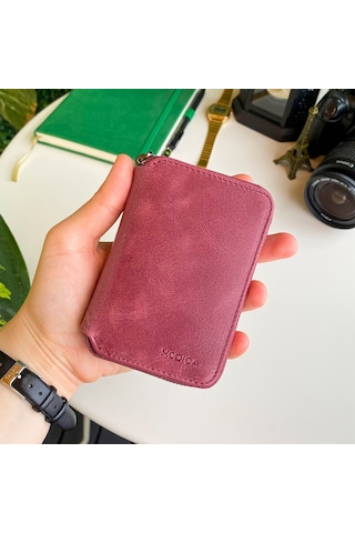 Modica Porto - Hakiki Deri Fermuarlı Cüzdan