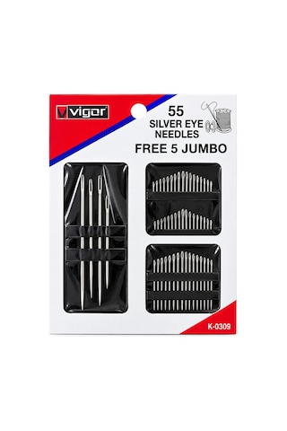 Yorgan İğne 55pcs Free 5 Jumbo İğne Seti 5 Yorgan + 50 Dikiş İğnesi Seti 5468