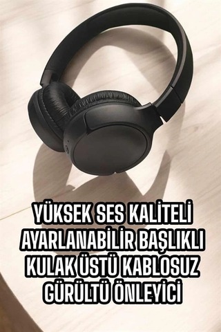 Mey İthalat Kulak Üstü Kablosuz Bluetooth Kulaklık Gürültü Önleyici Ayarlanabilir