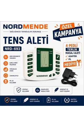 Premium Kişisel Bakım Temel İhtiyaç Akıllı Seçim Tens Cihazı 4 Pedli Dijital Masaj Cihazı