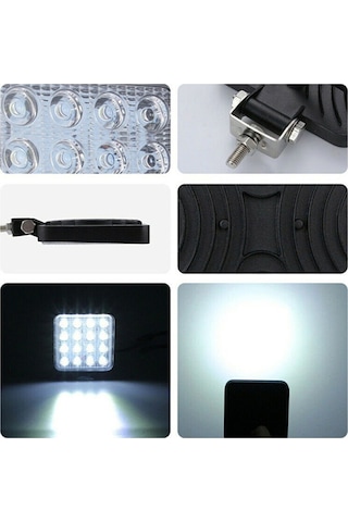 100W 16 Led 5D Cree Led Lamba Off Road Çalışma Ve Sis Lambası 20