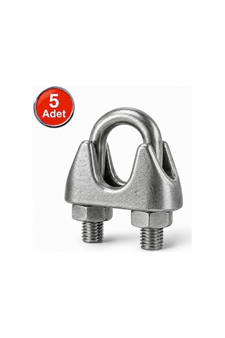 Aletçantam Klemens Çelik Halat Klemensi (5 li paket) 10 mm