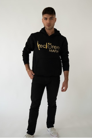 Keçiören Mafıa Kapşonlu Siyah Unisex Sweatshirt Hoodie Polar Siyah