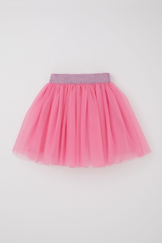 Breeze Kız Çocuk Tütü Etek Simli Beli Lastikli 5-10 Yaş, Pembe Pembe