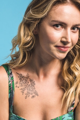 Flowers-4 Geçici Dövme,geçici Tattoo ,vücut Dövme,kol Bilek Dövme,boyun Dövme,sırt Dövme