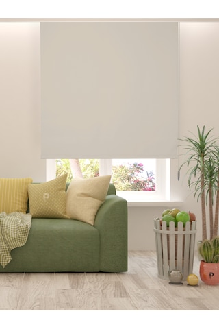 Br Perle Açık Gri Rengi Düz Mekanize Stor Perde Metropol Serisi Açık Gri