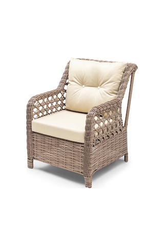 Alaska Yemek Masası Bahçe ve Balkon Mobilyası Takımı (1+1+1+1+1+1+Masa) Kahverengi