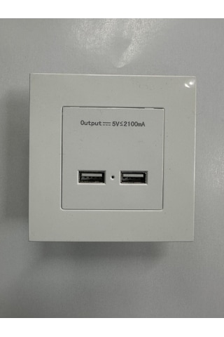 Usb Duvar Prizi 2 Port 220 Volt Usb Çevirici 2 Li Usb Duvar Prizi