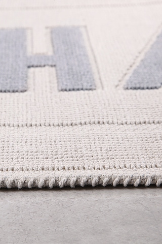 Happy Doğal Pamuklu 2'li Banyo Kilim Seti 60x100+50x60 Cm - Gri