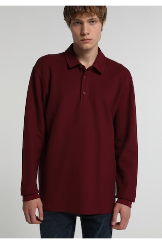 Colin's Colins Relaxed Fit Polo Yaka Düz Erkek Mor Uzun Kol Tişört Cl1083184 Q1.v1 Plm