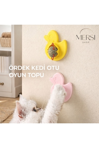 Ördek Şekilli Kedi Otu Oyuncak Duvara Yapışan Catnip Kedi Oyuncağı Oyun Topu