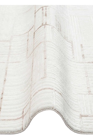 Etro Dekoratif Modern Akrilik Makine Oval Halı Et10 Bej
