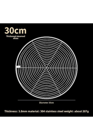 Monyee 304 Gıda Grubu Paslanmaz Çelik 30cm Kalın Buhar Tepsisi, Ev Ve Ticari Mutfaklar İçin Multifonksiyonel Buhar Kazanı Izgarası, Kolay Temizlenir