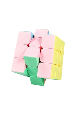 Macaron 3x3 Zeka Küpü - Hızlı Pürüzsüz Dönüş Profesyonel - Stickerless Pastel Renkli Sabır Küpü