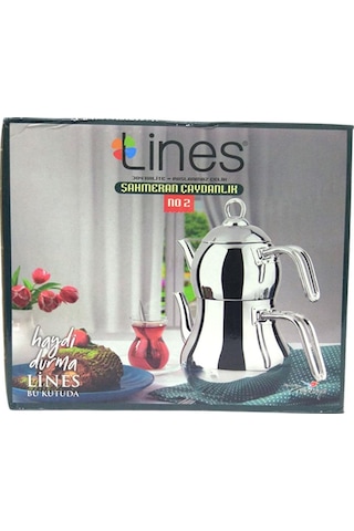 Yonca Lines Şahmeran Mini Boy 2 No Çelik Çaydanlık Metal Sap Gri