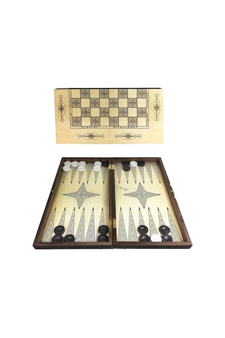 Star Yakma Tavla Ve Satranç Seti Büyük Boy