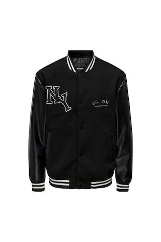 Only & Sons Onsjay Varsıty 23 Jacket Otw Siyah 001