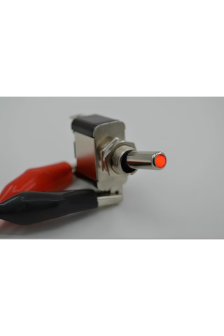 Toggle Switch 1-0 Kırmızı Ledli Metal Anahtar 3 Pin 12v Toggle Sw