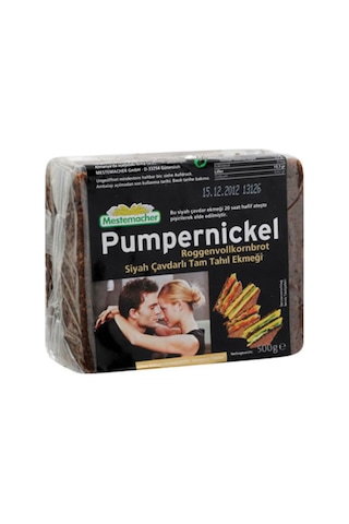 Mestemacher Pumpernickel Siyah Çavdarlı Alman Ekmeği 3 x 500 G