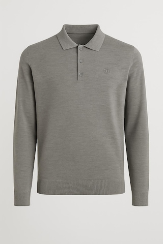 Simenti Regular Polo Yaka Düğmeli Erkek Triko - 7422 Gri