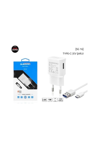 Subzero Sg16 Type-C Hızlı Şarj Fast Charger Aleti Cihazı 2.4A