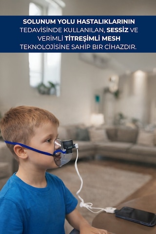 Direct Nexus USB Portatif Mesh Nebülizatör VP-M10 | Taşınabilir, Şarj Edilebilir, Sessiz (<25 dBA), 8 ml Hazne