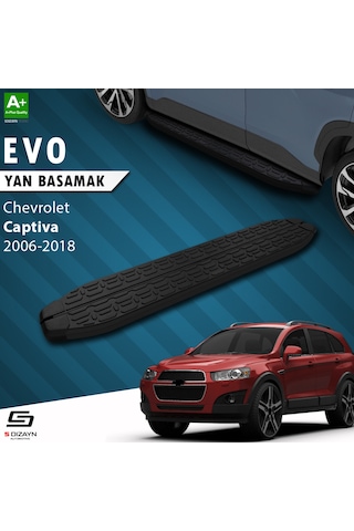 S-dizayn Chevrolet Captiva Evo Siyah Yan Basamak 183 Cm 2006-2018
