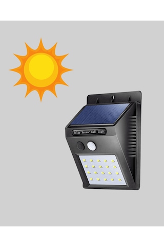 Solar Led Dış Mekan Lambası, Sensörlü, Ip65 Su Geçirmez Çok Renkli
