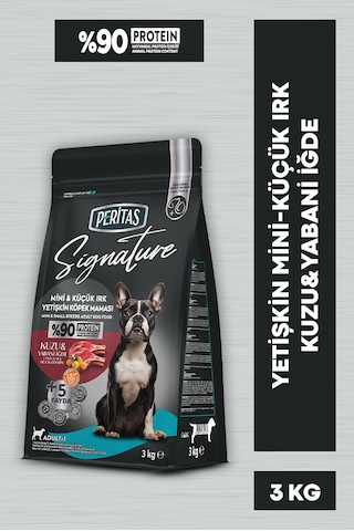 Peritas Signature Kuzulu Küçük Irk Yetişkin Köpek Maması 3 KG