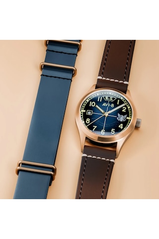 Avı-8 Flyboy Eagle Squadron Automatic Bronze 85th Limited Edition Altın