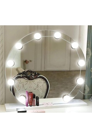 Profesyonel Makyaj Işığı 10 Led Ampul, Usb