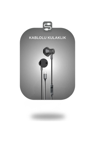 Premium Ses Aksesuarı Bağlantı Parçası Pratik Parça Kablolu Kulaklık Type-c Tc05 Siyah