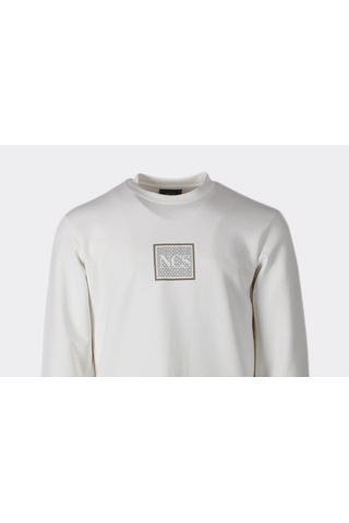 Erkek Sweatshirt Bisiklet Yaka Beyaz 1675 Beyaz