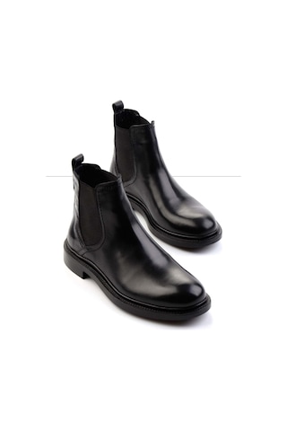 Siyah Hakiki Deri Erkek Bot & Bootie E02011007441 Siyah