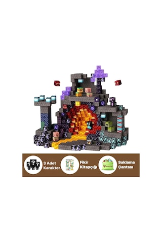 Minecraft Manyetik Küp Blok Volkan Ve Maden Temalı Yapı Taşı 100 Parça