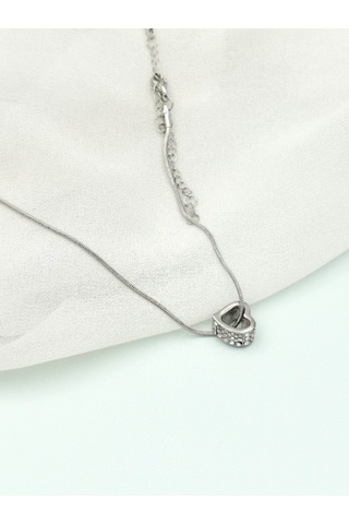 Brezza Lusso Jewelry Axcce Serie Kalpli Charm Kolye Gümüş